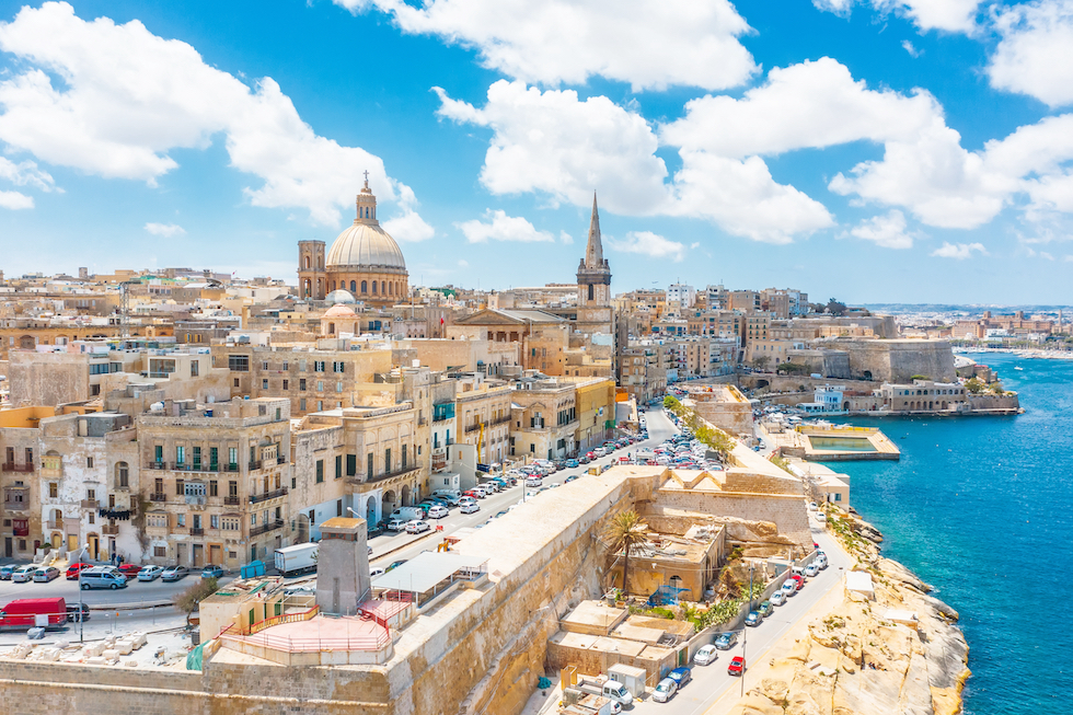 Den sjarmerende hovedstaden Valetta på Malta