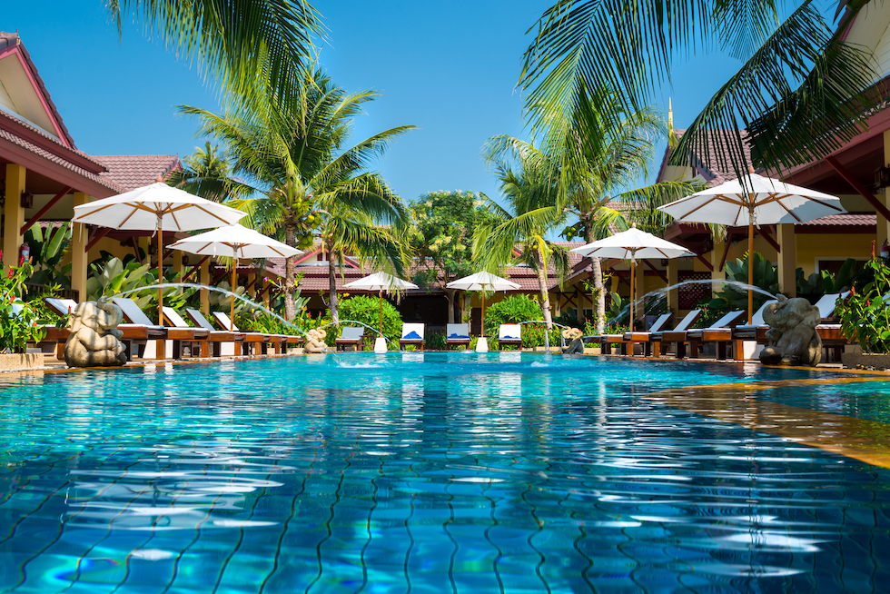 Tropisk resort i vakre Phuket, Thailand